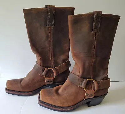 FRYE Womens 12R Harness Leather Riding Boots Western/Equestrian - US 5.5 - EUC • $59.99