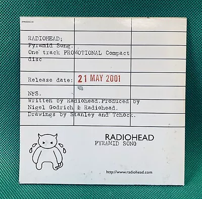 RADIOHEAD DEMO CD 1 TRACK PYRAMID SONG VGC PLUS PARLOPHONE AMnesiac 03 • £10