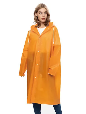 Unisex Adult Waterproof Raincoat Rain Coat Hooded Jacket Poncho Rainwear Camping • $5.98