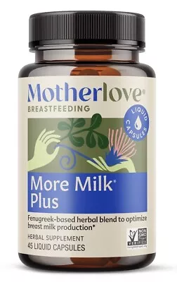 NEW - Motherlove More Milk Plus Lactation Supplement 45 Caps EXP: 04/2027 • $11.99