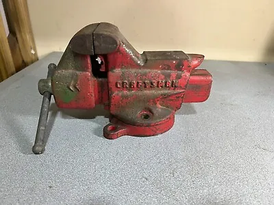 Vintage Craftsman 506-51801 Swivel Base 3.5  Bench Vise - Read Desc - Usa • $59.99