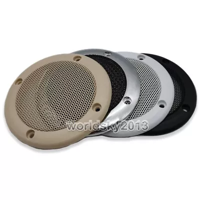 2pcs 3.5  Inch Car Audio Speaker Cover Decorative Circle Metal Grille Mesh #1 • $5.48