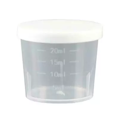 Medicine Medication Plastic Measure Guided Measuring Container Pot Cup R8B9 • £1.48