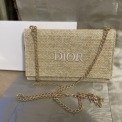 Christian Dior  Raffia Pouch Converted  To Cross Body Shoulder Bag • £89.99
