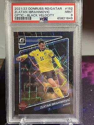 Panini Donruss Road To Qatar 21/22 Zlatan Ibrahimovic Black Velocity /25 PSA 9 • £120