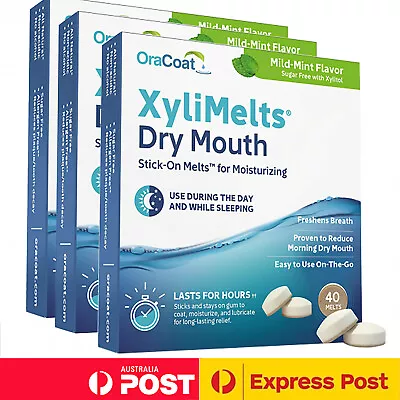 Xylimelts For Dry Mouth Mild Mint 120 Disc Free Postage • $63