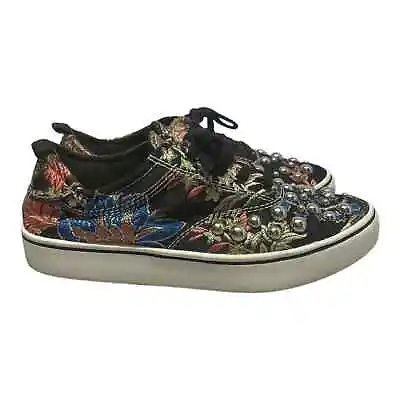 Zara Floral Studded Jaquard Plimsolls Sneakers Women's US Size 7.5  • $23.65