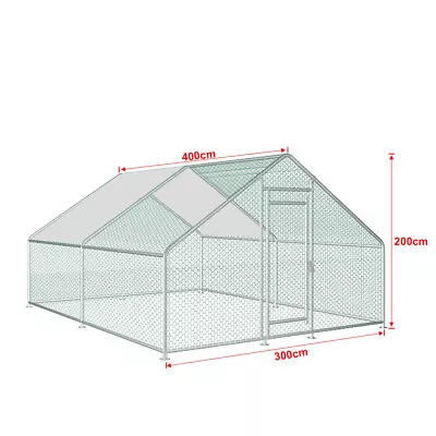 20ft X 10ft Metal Walk In Chicken Coop Run Cage Rabbit Hutch Hen House Enclosure • $194