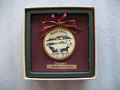 Stephen Barlow Design Ornament:   Amana Colonies-horse Drawn Sleigh • $12