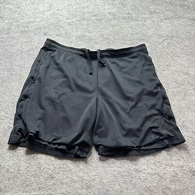 Nike Livestrong Training Shorts Men XL Black Mesh 9  DRI-FIT Athletic Gym Solid • $12.59