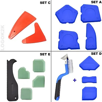 £5.95 • Buy Silicone Sealant Tool Spreader Finishing Kit Caulk Tile Fugi Remover 3 4 Sets