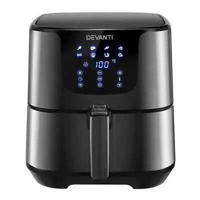 Devanti Air Fryer 7L LCD Fryers Oven Airfryer Kitchen Healthy Cooker Stainless • $103.99