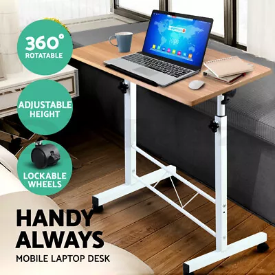 Artiss Laptop Desk Portable Mobile Computer Desk Stand Adjustable Bed Desk Table • $48.95