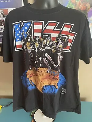 Vintage KISS  Alive Worldwide  Tour Shirt 96' 97' Rosemont Illinois (XL??) • $100