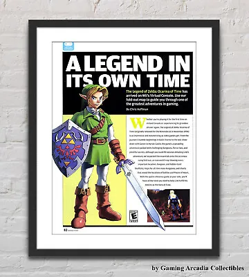 The Legend Of Zelda Ocarina Of Time WiiWare Glossy Promo Poster Unframed G5938 • $14.98