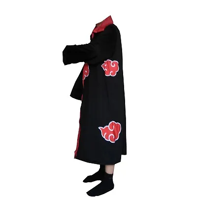 Naruto Cloak Adult Costume Anime Akatsuki Robe Halloween Cosplay Ninja Shippuden • $31.80