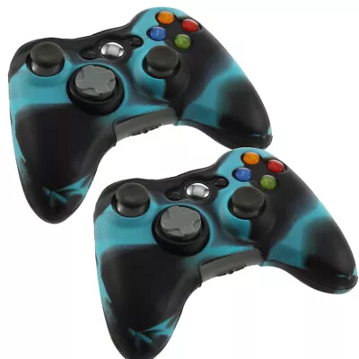 2PCS Camouflage Silicone Gel Skin Protective For Xbox 360 Controller Case Cover • $4.99