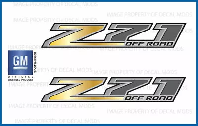 PAIR: 2014 - 2017 Chevy Silverado Z71 Off Road Decals Stickers Gold FGOLD Bed • $32.48