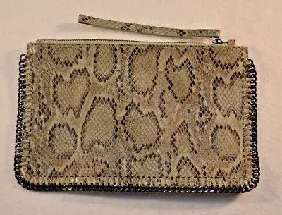 Clutch Wristlet Bag - Faux Snake Leather 10 X6  Mango Flat FREE SHIPPING! • $21.99