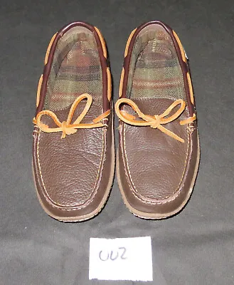 NWOT L.L. Bean Men’s Hand Sewn Leather Slippers Flannel Lined Size 8 Medium • $35