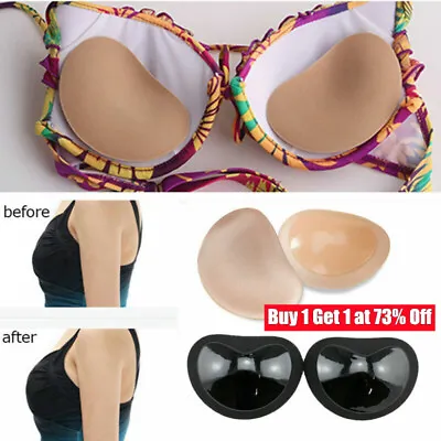 £3.15 • Buy Silicone Gel Bra Breast Enhancers Push Up Pads Chicken Bikini Fillets Inserts UK