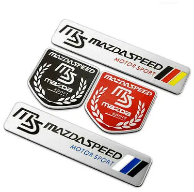 1X Brushed Aluminium MS MAZDASPEED Car Sticker Badge Rear Decal Emblem  • $12.29