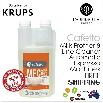 KRUPS MFC MILK FROTHER & LINE CLEANER ORANGE Espresso Coffee Machine Clean 1ltr • $32.95