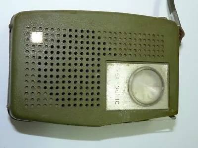 Vintage Collectable 1960's Genesonic Transistor Radio Khaki Green Not Tested • $69