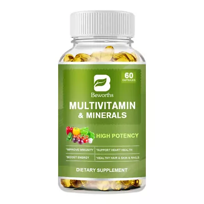 60/120Pcs Multivitamin & Multimineral Capsules For Men Women Boost Immunity • $11.49