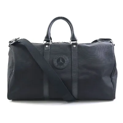 Auth HUNTING WORLD X Mercedes Benz Handbag Boston Bag Shoulder Bag Black H29892k • $168