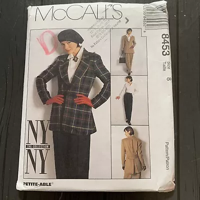 McCalls Sewing Pattern 8453 Misses Lined Jacket Shirt Pants NY Collection French • $10.57