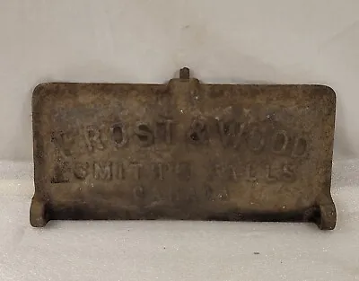 Old Cast Iron Frost & Wood ~ Smith’s Falls Canada Horse Drawn Mower Toolbox Lid  • $36.99