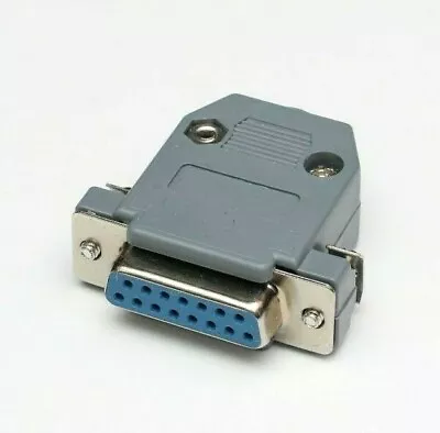 15 Pin Female D-SUB Plug Solder Connector RS232 Serial DB15 DA15 ~ Hood Shell • £2.49