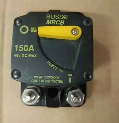 Buss Mrcb 150 Amp Circuit Breaker #187150f-03-1 48vdc Surface Mount • $42