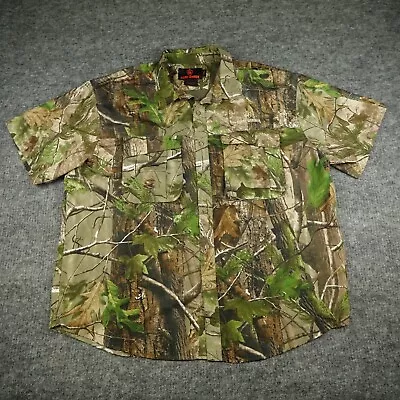 Game Winner Shirt Mens 3XL XXL Camo Button Up Short Sleeve Hunting Outdoors • $24.77