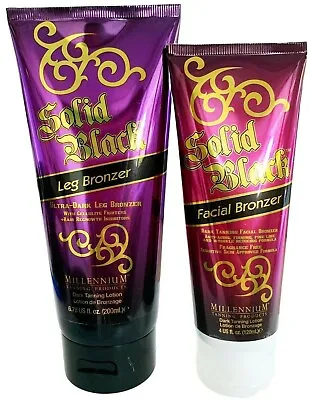 Millennium SOLID BLACK FACE & LEGS DUO Anti Aging Firming Facial And Leg Tanning • $38.75