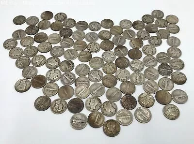 Lot Of U.S. Mercury Dimes • $125