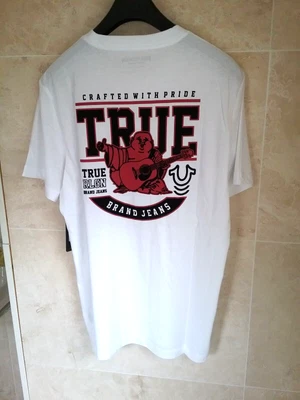 £19.99 • Buy True  Religion White T Shirt  - Buddha Print To The Back - Size S    (BNWT)