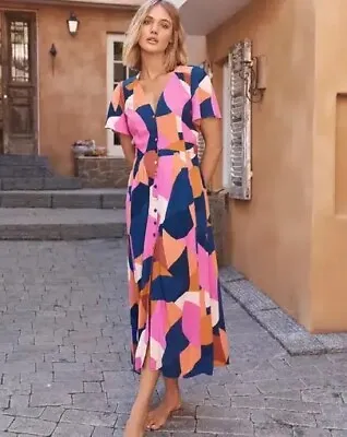 Mister Zimi Size 6 Atrani Luella Midi Dress Colourful • $120