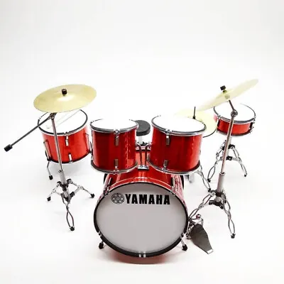 Miniature Drum Set 1:6 Red Star Instrument Band Rock Special Gift Musical Idea • $27.90