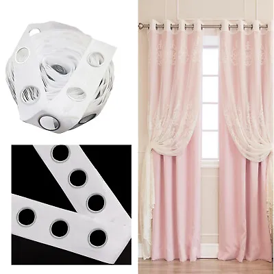 £3.99 • Buy 1M White Curtain Tape With 8 Rings Door Accessories Curtain Blinds For Windows