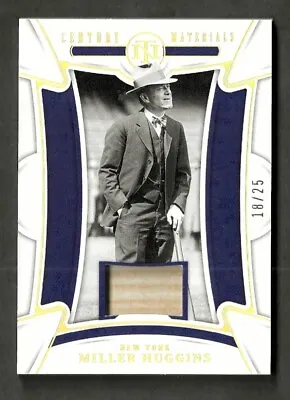 MILLER HUGGINS 2023 National Treasures #/25 Century HOLO GOLD Game Used YANKEES • $39.99