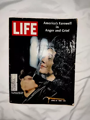 Life Magazine 4/19/1968 MLK Mrs Martin Luther King Funeral Farewell    • $25