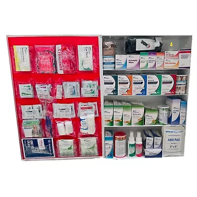 UniShield Class B 4-Shelf Large Capacity First Aid Wall Mount Cabinet - 1500 Pcs • $209.95