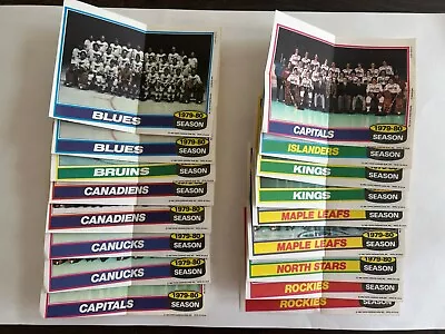 1980-81 Topps NHL Hockey Team 1979-80 Season Mini Posters Lot Of 17 • $11.80