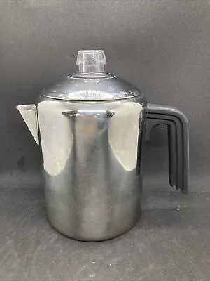 FARBERWARE Stainless Steel 4-8 Cup Stove Top Coffee Pot Percolator Model #L7680 • $26