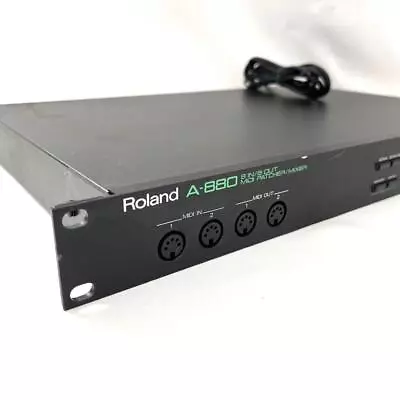 Roland A-880 8 IN/8 OUT MIDI PATCHER MIXER Midi PatchBay Rack Unit AC100V JP • $113.25