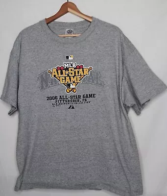 MLB Baseball 2006 All Star Game Pittsburgh PA T Shirt Mens XL Gray Authentic • $16.99