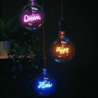 £17.99 • Buy Steepletone Bright Ideas Bulb LED Filament Text Bulbs Edison E27 Screw