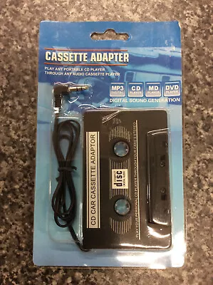 3.5mm Audio Cassette Adaptor Play CD/MP3 Player Through Car/Hi-Fi Cassette • £6